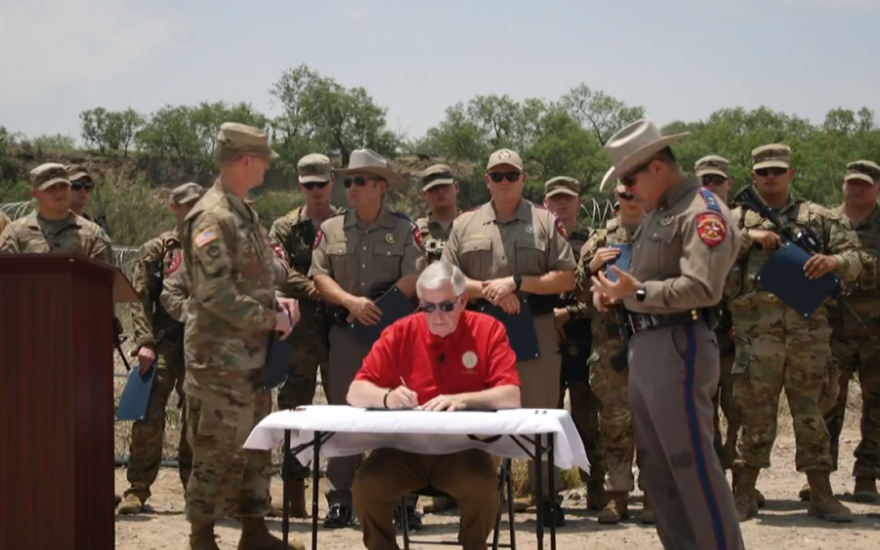 Gov. Mike Parson visited the Texas-Mexico border in 2024 to mark Missouri’s participation in Operation Lone Star.