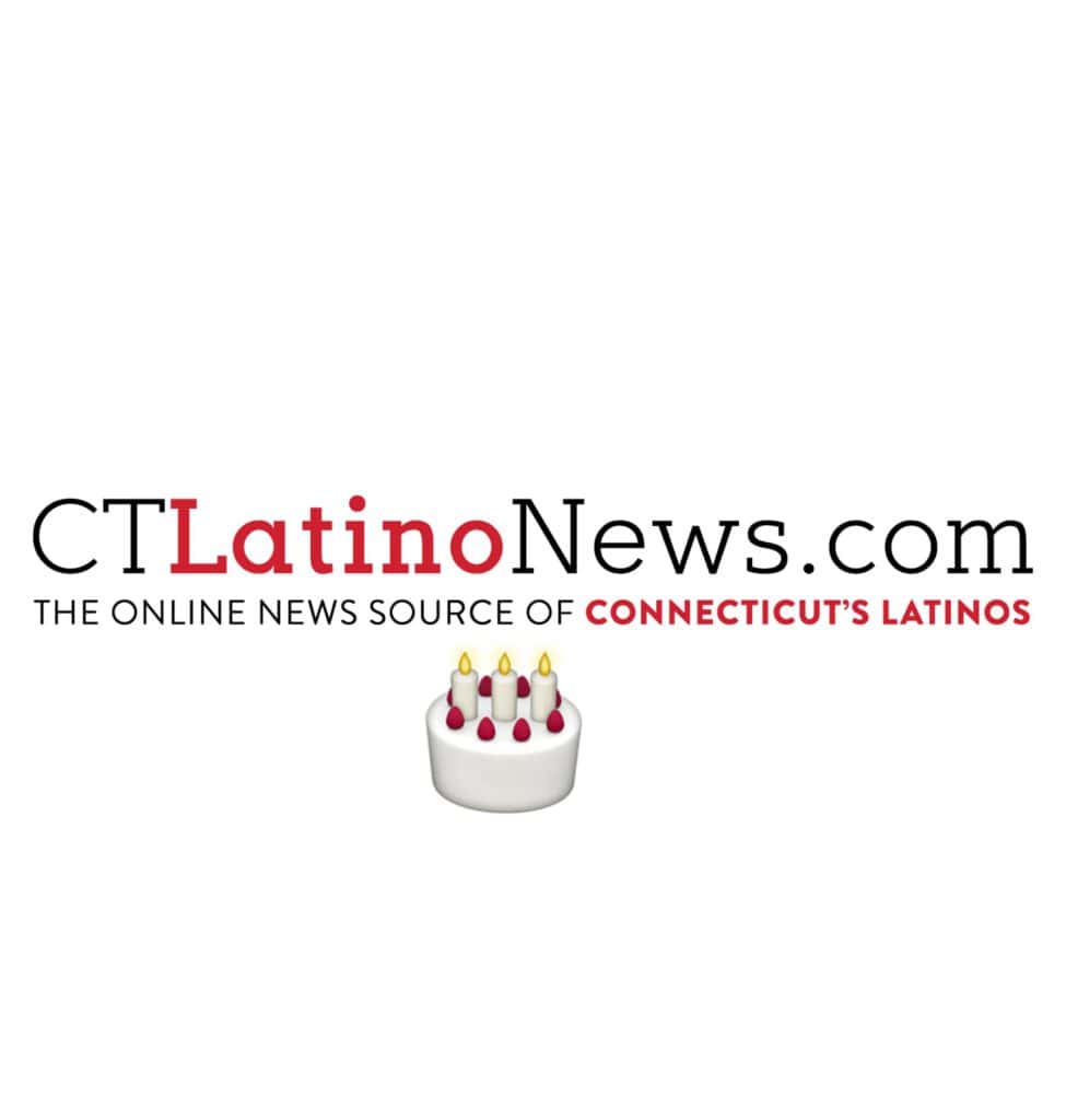 Celebrating 10 years of Latino news service in Connecticut with CTLN anniversary cake.