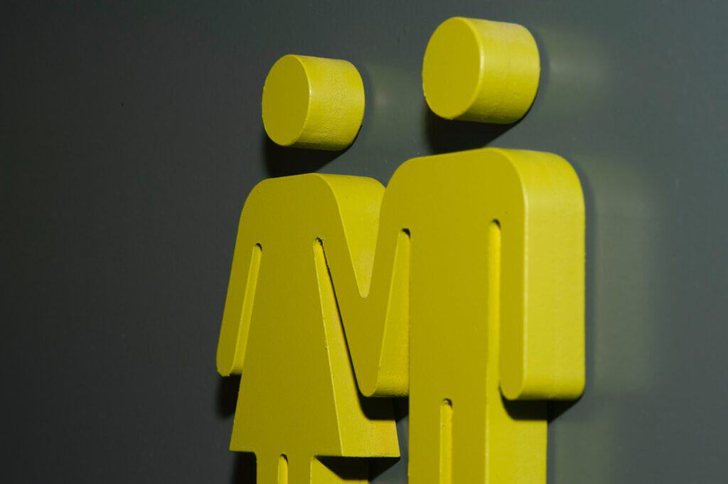Accessible symbols representing gender inclusivity and menstrual health awareness.