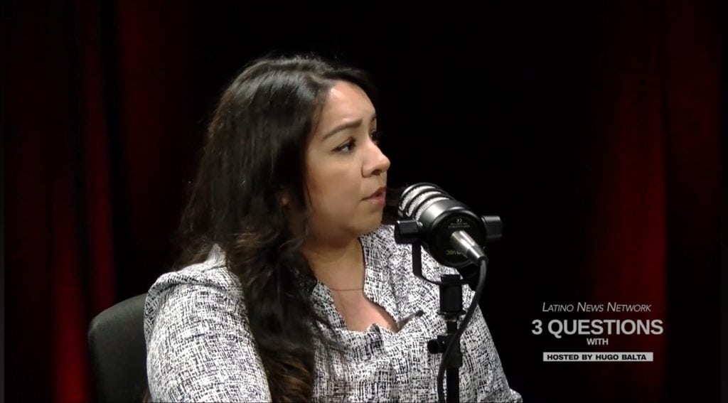 Jasmine Gonzalez sharing insights during Latino News Network interview.
