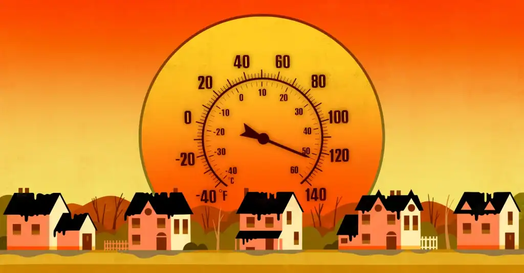 High outdoor temperature and rising heat levels impact energy efficiency in HUD housing.