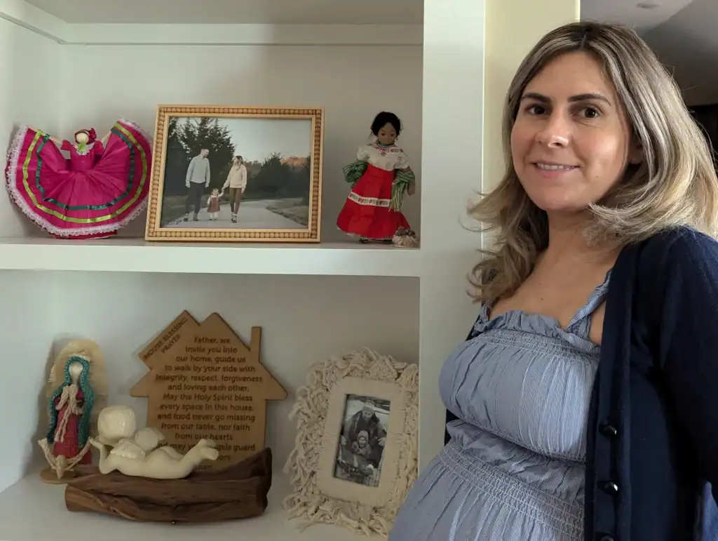 Woman proudly displays her U.S. citizenship after becoming an American citizen.
