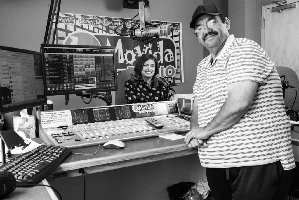 Latino radio station studio in Madison supporting Latino community and culture.