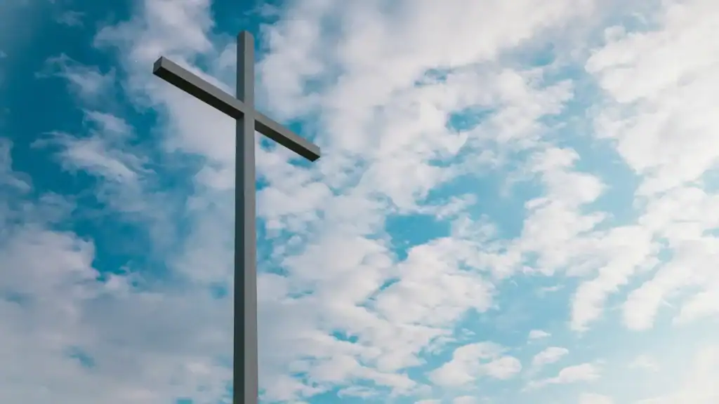 Cross against a cloudy sky illustrating Latino religious and political changes.