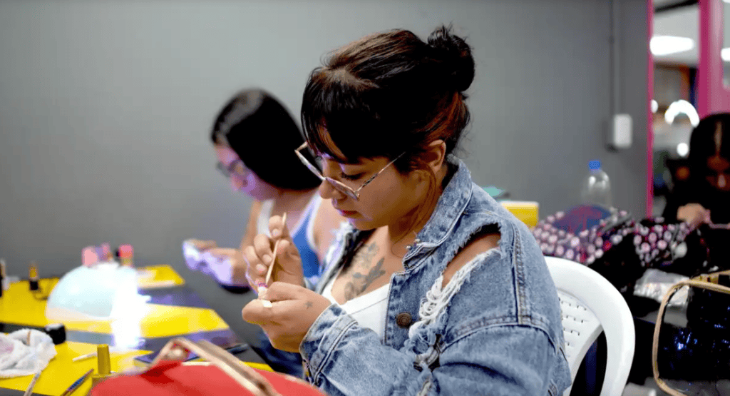 Latino youth participating in a community program in Colombia for skill development and empowerment.