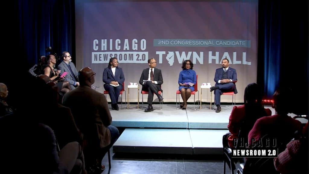 Illinois 2nd District candidates participate in a high-impact town hall debate on CAN-TV before the.