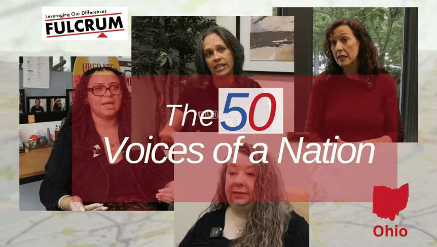 Diverse women discuss healthcare issues in a video interview setting.